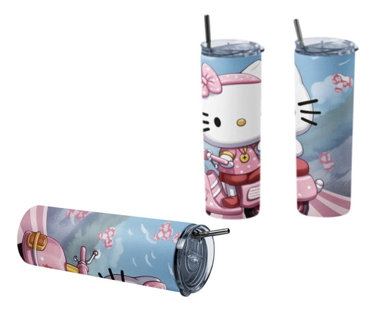 Termo Botella Térmica Tumbler Hello Kitty Moto