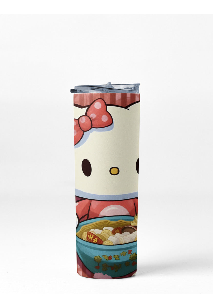 Termo Botella Térmica Tumbler Hello Kitty Comiendo