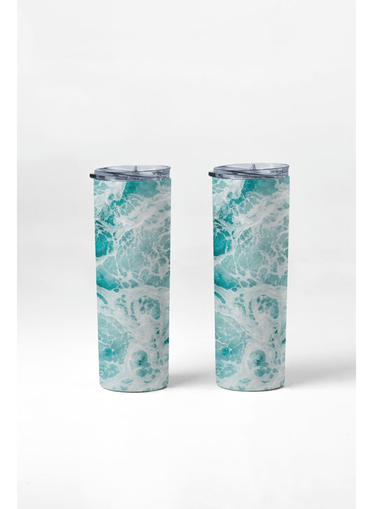 Termo Botella Agua Terminca Acero Inoxidable Diseño Mar Olas