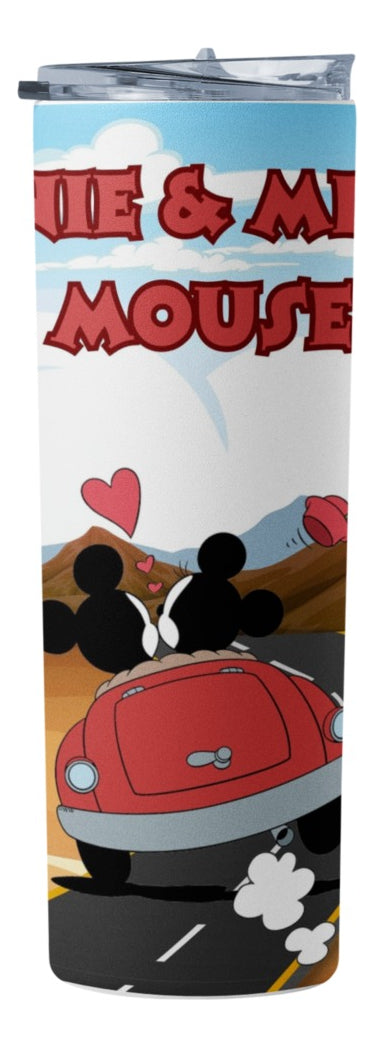 Termo Botella Térmica Minnie Y Mickey Mouse De Disney