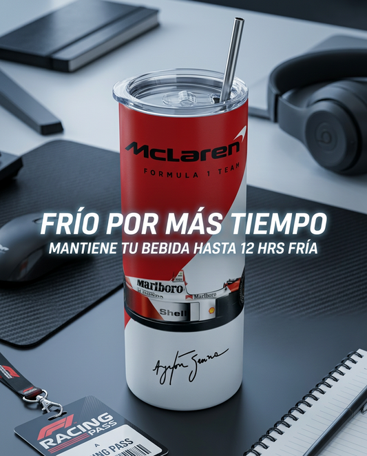 Termo Botella Térmica F1 Auto Ayrton Senna Carrera Formula 1