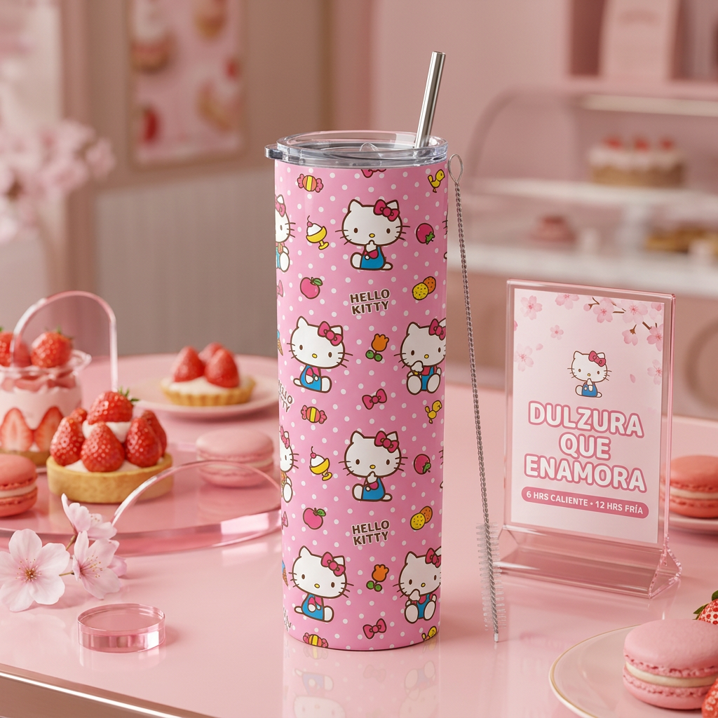 Termo Botella Térmica Tumbler Hello Kitty Collage