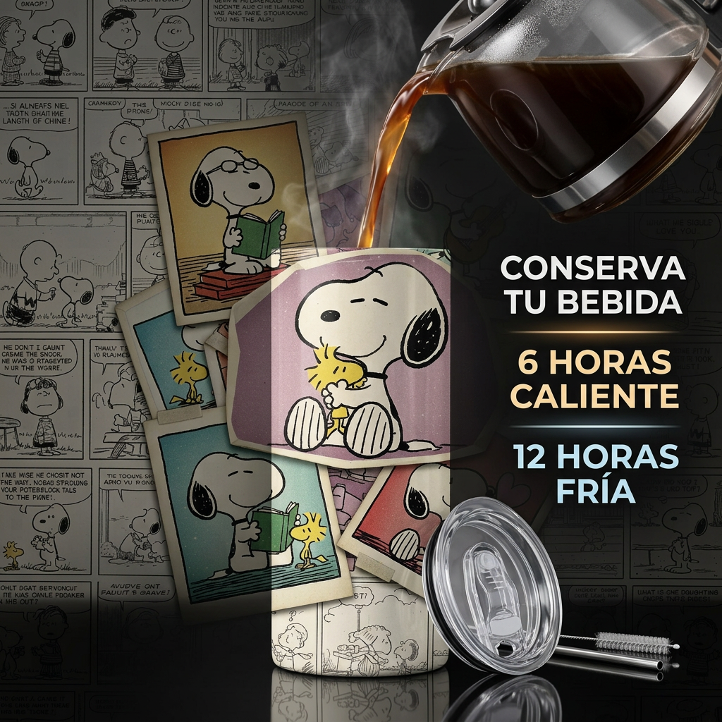 Termo Botella Agua Térmica Acero Inoxidable Snoopy Peanuts