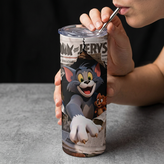 Termos Botella De Agua Tom Y Jerry Tumbler Fans Regalos