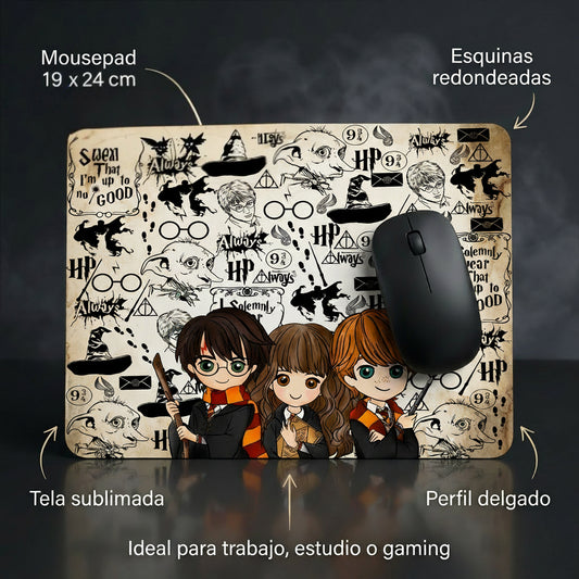 Pack de Regalo Harry Potter: Termo + Mousepad + Taza Enlozada