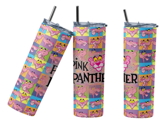 Termo Botella Térmica Pantera Rosa Animacion Caras