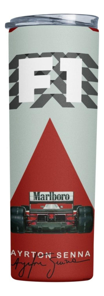 Termo Botella Térmica F1 Auto Ayrton Senna Carrera Formula 1