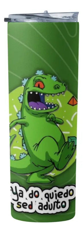 Termo Botella Térmica Rugrats Dinosaurio Reptar Dibujo
