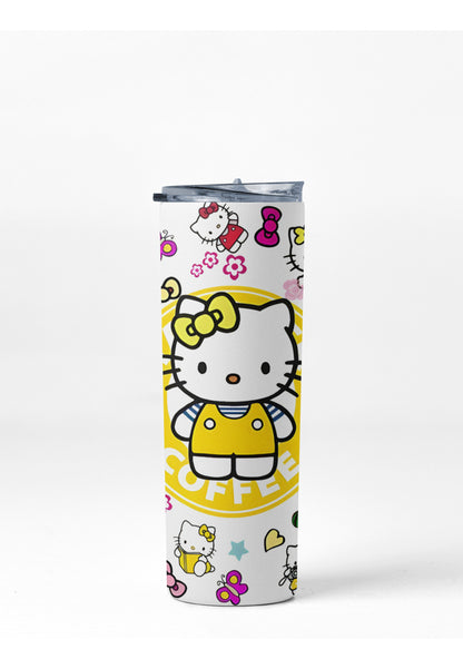 Termo Botella Térmica Tumbler Hello Kitty Coffee Amarillo