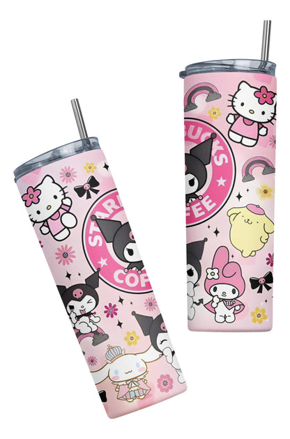 Termo Botella Térmica Tumbler Kuromi Hello Kitty
