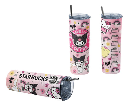 Termo Botella Térmica Tumbler Kuromi Hello Kitty