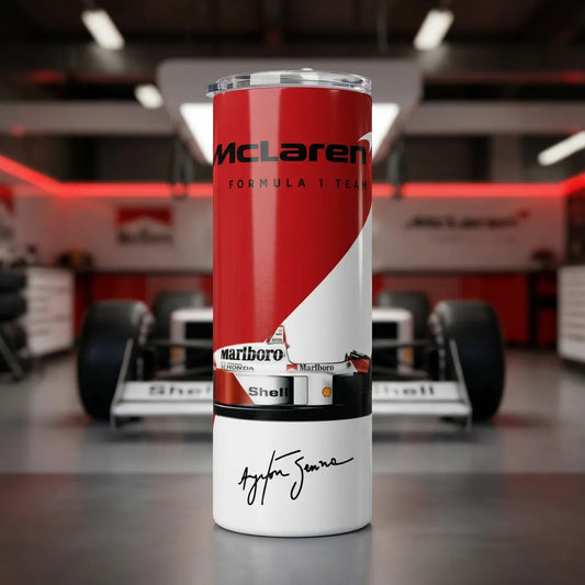 Termo Botella Térmica F1 Auto Ayrton Senna Carrera Formula 1