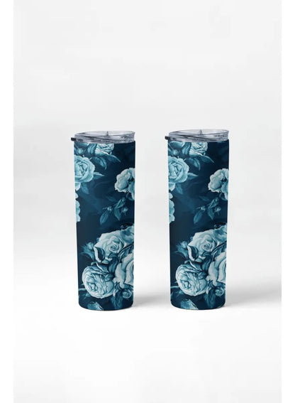 Termo Botella Agua Terminca Acero Inoxidable Rosas Blancas