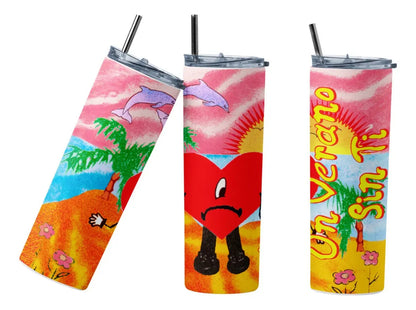 Termo Botella Térmica Bad Bunny Un Verano Sin Ti