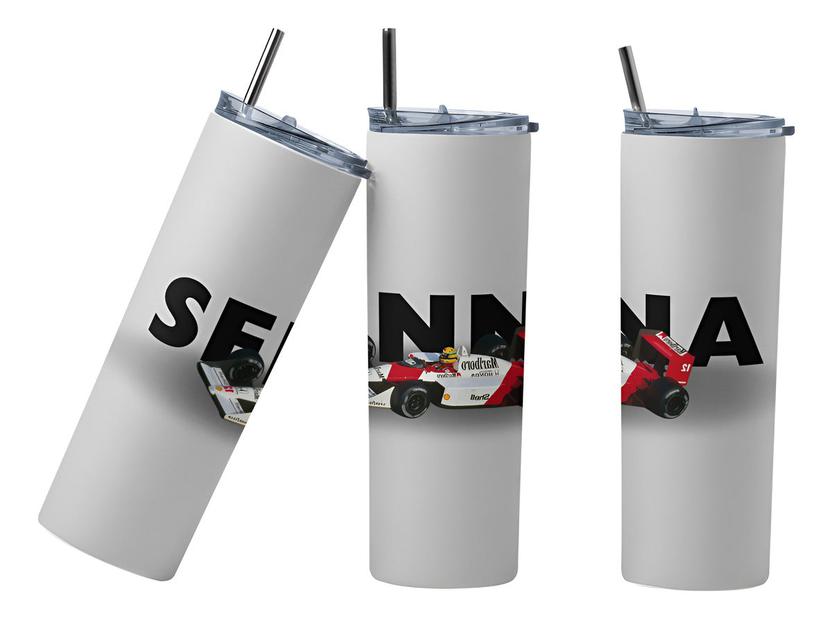 Termo Botella Térmica F1 Auto Ayrton Senna Carrera Formula 1
