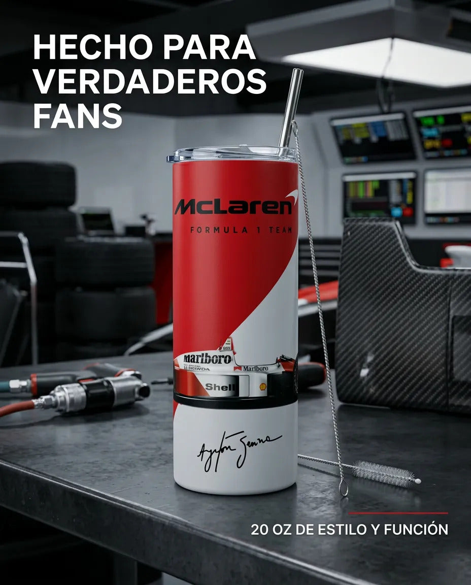 Termo Botella Térmica F1 Auto Ayrton Senna Carrera Formula 1