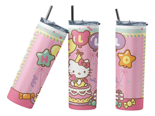 Termo Botella Térmica Tumbler Hello Kitty Happy Birthday