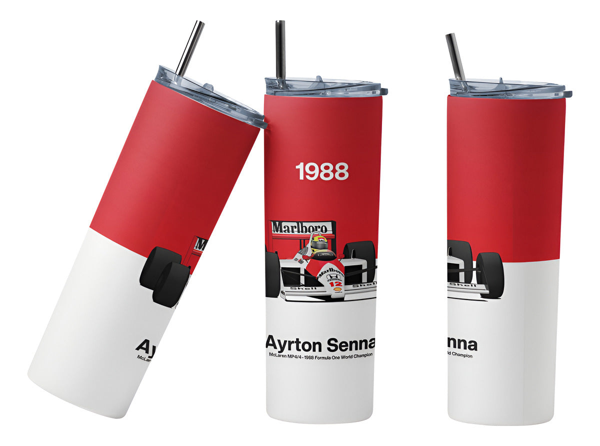 Termo Botella Térmica F1 Auto Ayrton Senna Carrera Formula 1
