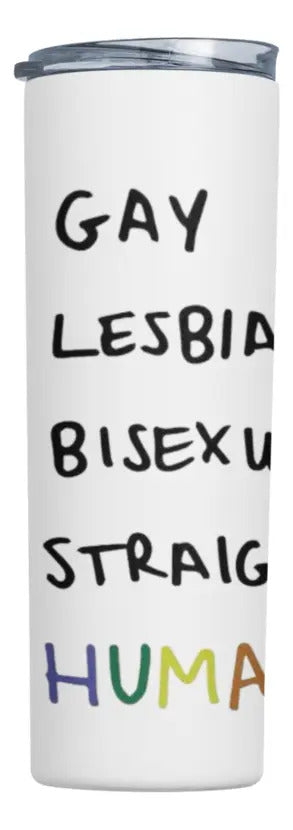 Termo Botella Térmica Orgullo Lgtb Arcoiris Lgbtiq Human