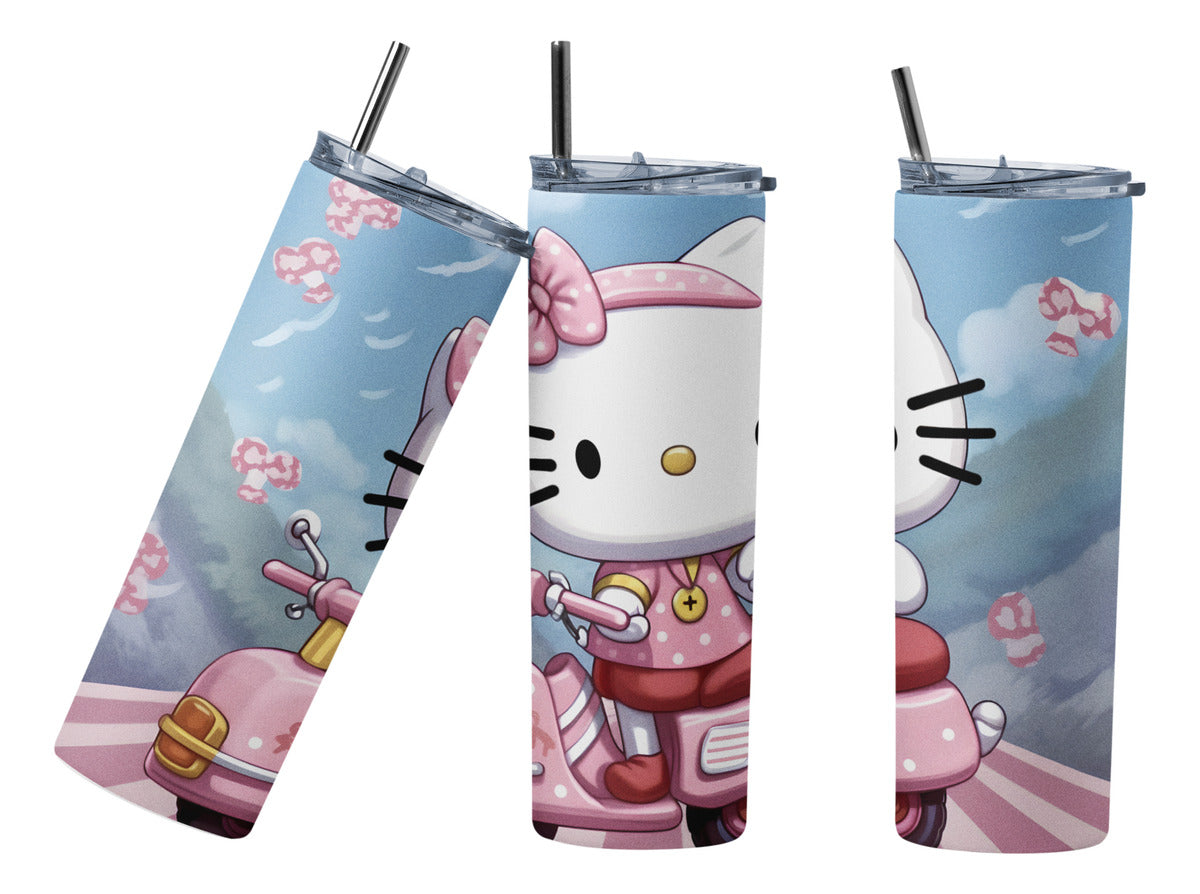 Termo Botella Térmica Tumbler Hello Kitty Moto