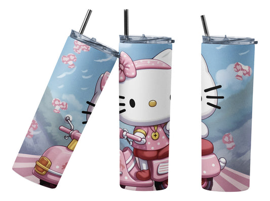 Termo Botella Térmica Tumbler Hello Kitty Moto