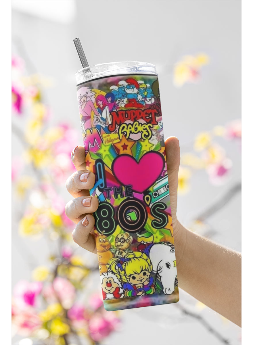 Termo Botella Agua Termica Dibujo Animado 80 Retro