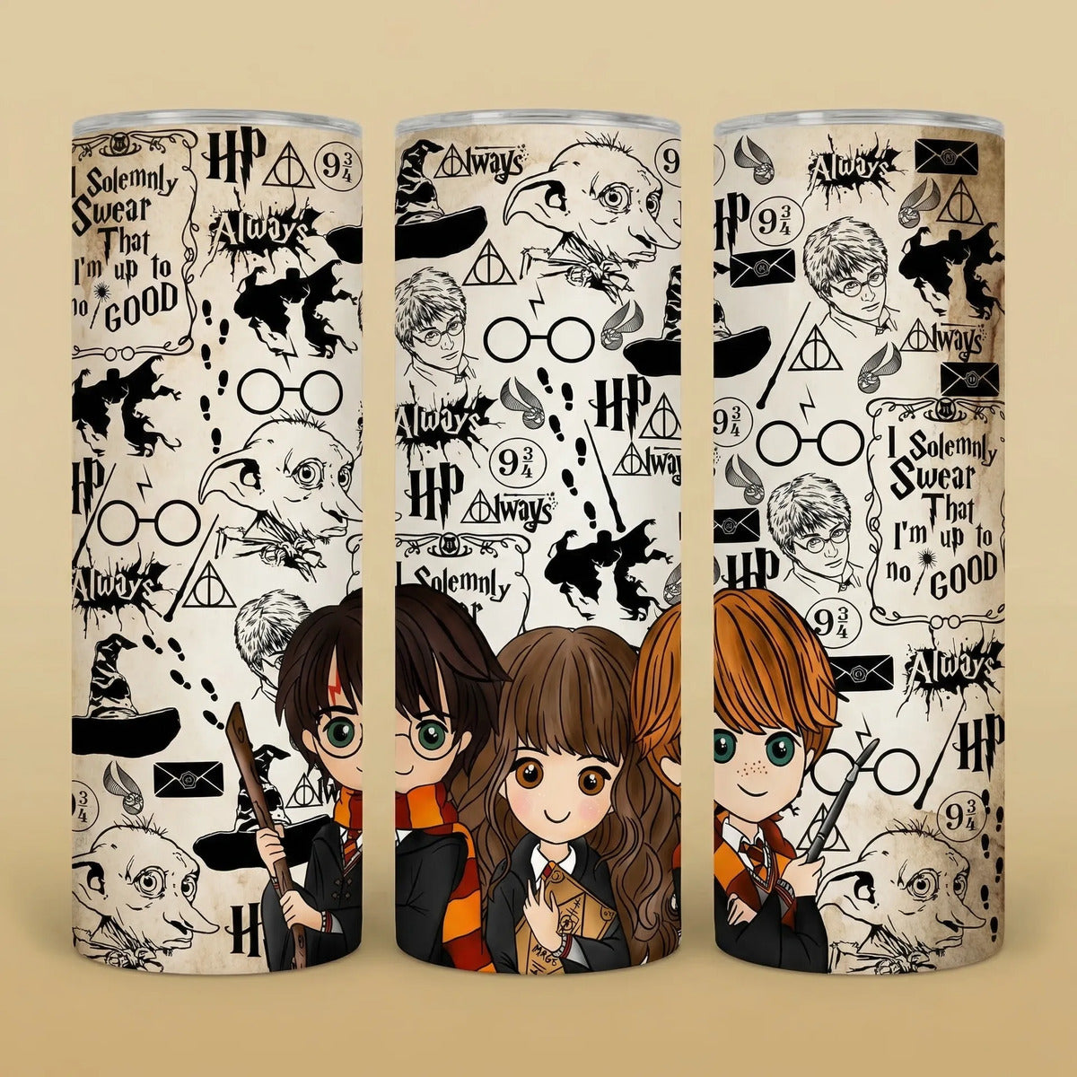 Termo Botella Térmica Harry Potter, Hermione Ron