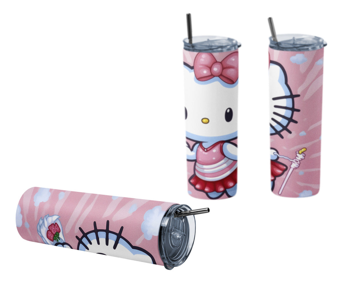 Termo Botella Térmica Tumbler Hello Kitty Nubes