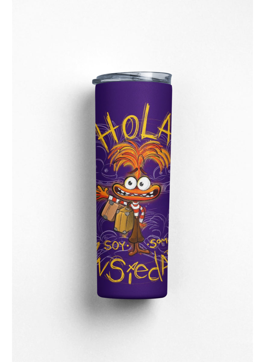 Termo Botella Térmica Inside Out 2 Hola Soy Ansiedad Peli