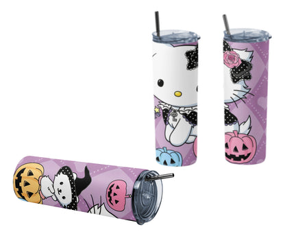 Termo Botella Térmica Tumbler Hello Kitty Calabazas