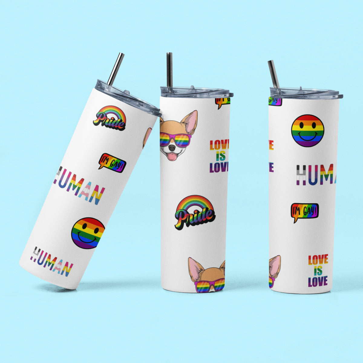 Termo Botella Térmica Orgullo Lgtb Arcoiris Bandera