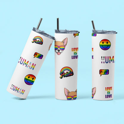 Termo Botella Térmica Orgullo Lgtb Arcoiris Bandera