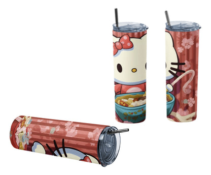 Termo Botella Térmica Tumbler Hello Kitty Comiendo