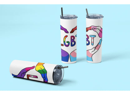 Termo Botella Térmica Orgullo Lgtb Arcoiris Bandera Lgbtiq