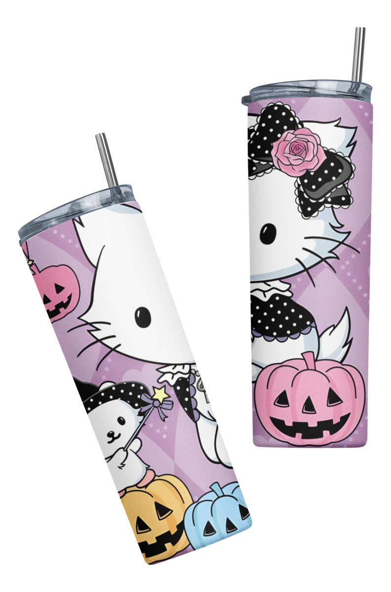 Termo Botella Térmica Tumbler Hello Kitty Calabazas