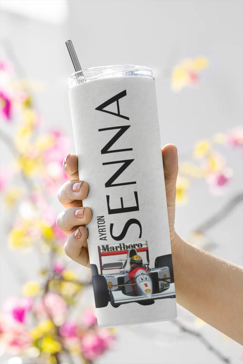 Termo Botella Térmica F1 Auto Ayrton Senna Carrera Formula 1