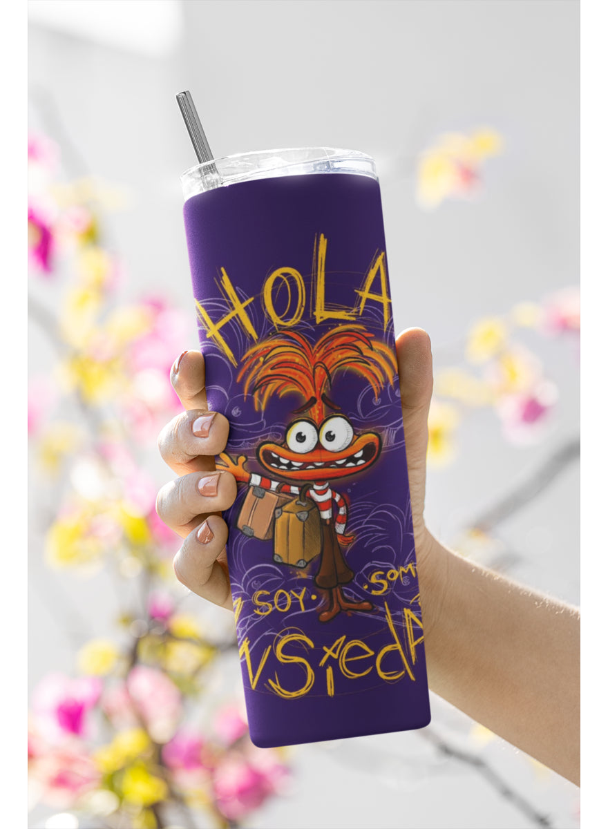 Termo Botella Térmica Inside Out 2 Hola Soy Ansiedad Peli