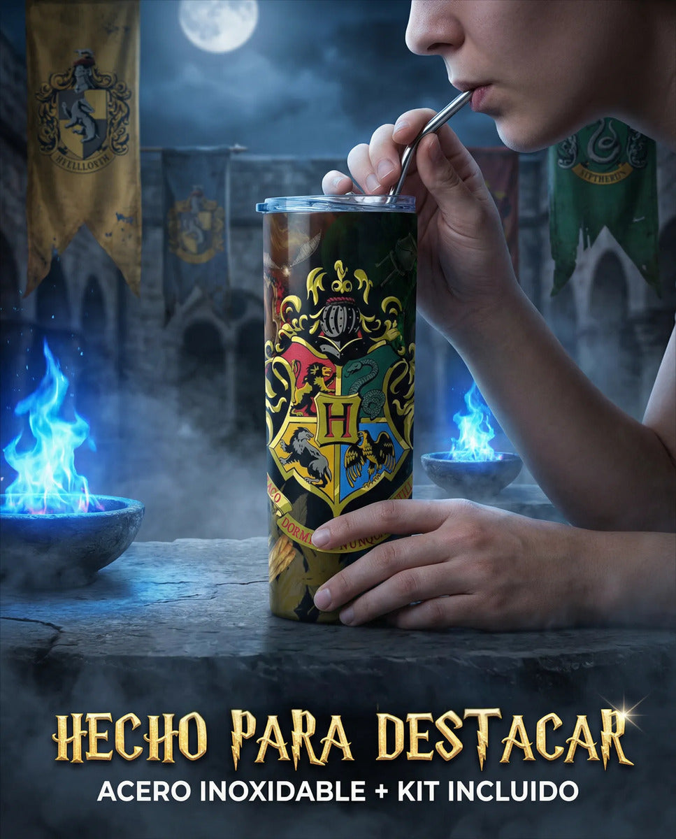 Termo Botella Térmica Hogwarts Harry Potter Las Cuatro Casas