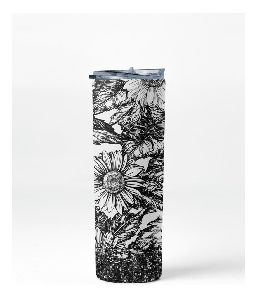 Termo Botella Térmica De Acero Inoxidable Flor De 600ml