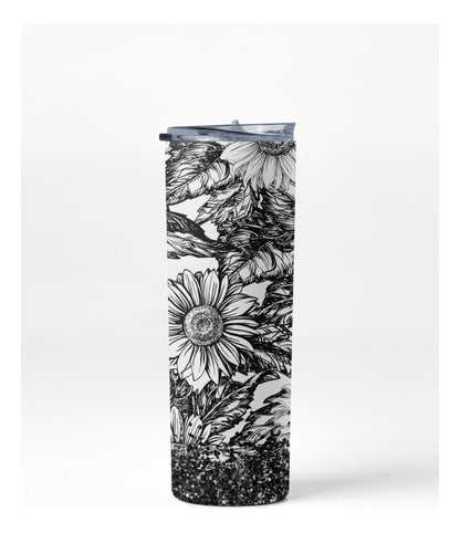 Termo Botella Térmica De Acero Inoxidable Flor De 600ml