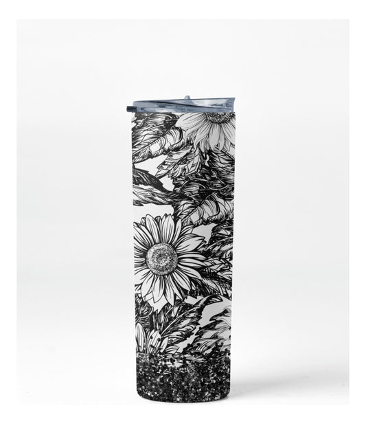 Termo Botella Térmica De Acero Inoxidable Flor De 600ml