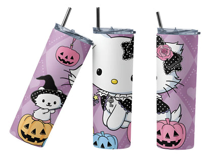 Termo Botella Térmica Tumbler Hello Kitty Calabazas