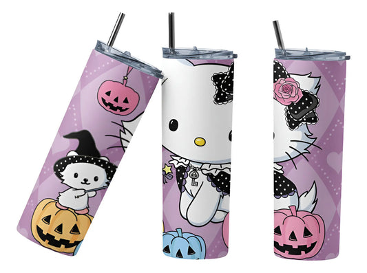 Termo Botella Térmica Tumbler Hello Kitty Calabazas