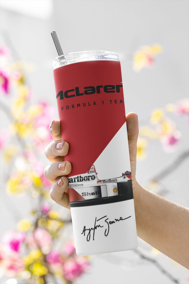 Termo Botella Térmica F1 Auto Ayrton Senna Carrera Formula 1