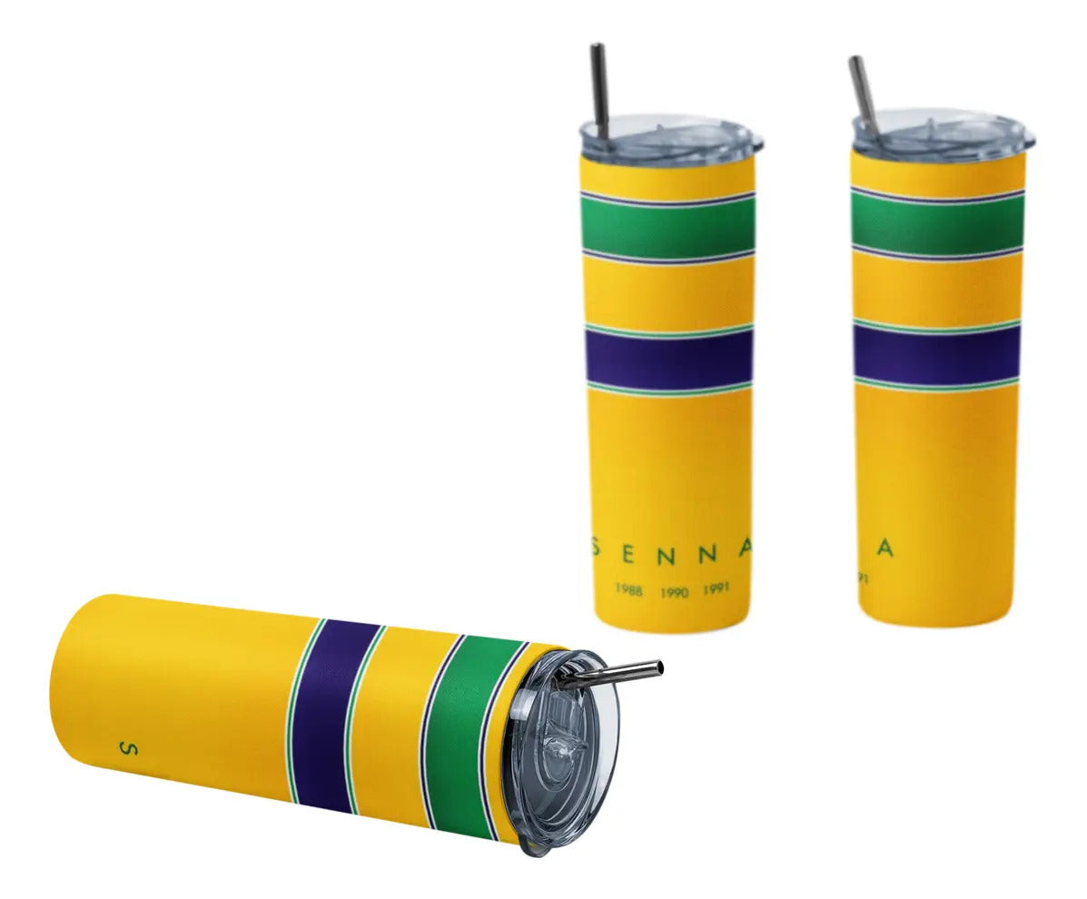 Termo Botella Térmica F1 Auto Ayrton Senna Carrera Formula 1