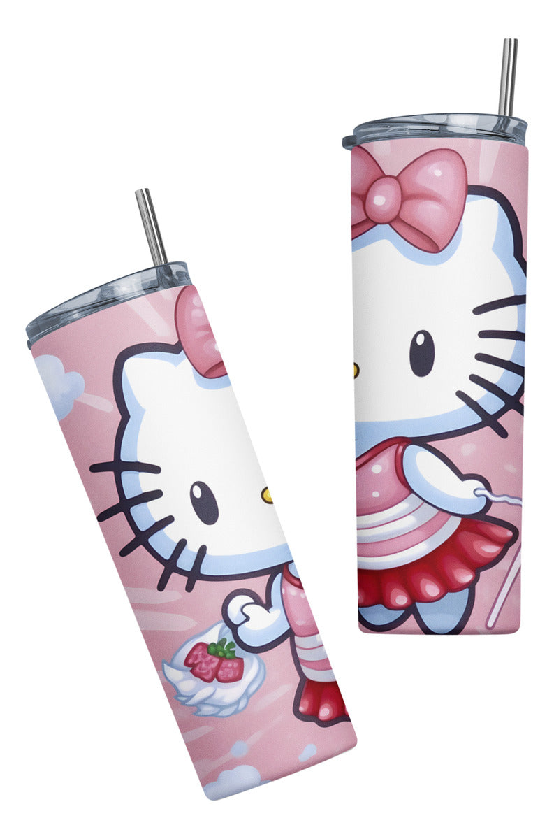 Termo Botella Térmica Tumbler Hello Kitty Nubes