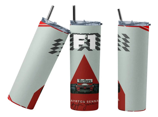 Termo Botella Térmica F1 Auto Ayrton Senna Carrera Formula 1