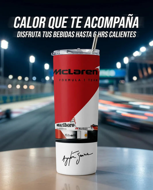Termo Botella Térmica F1 Auto Ayrton Senna Carrera Formula 1
