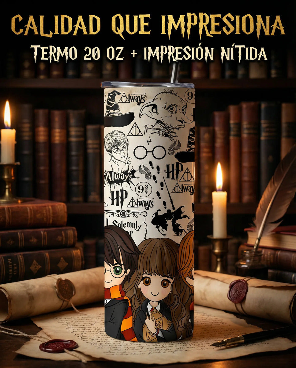 Termo Botella Térmica Harry Potter, Hermione Ron