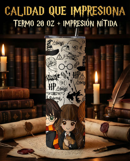 Termo Botella Térmica Harry Potter, Hermione Ron